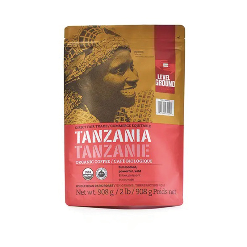 Gepersonaliseerde Kraft-papieren platte bodemzak voor koffiebonen en voedselverpakkingen03