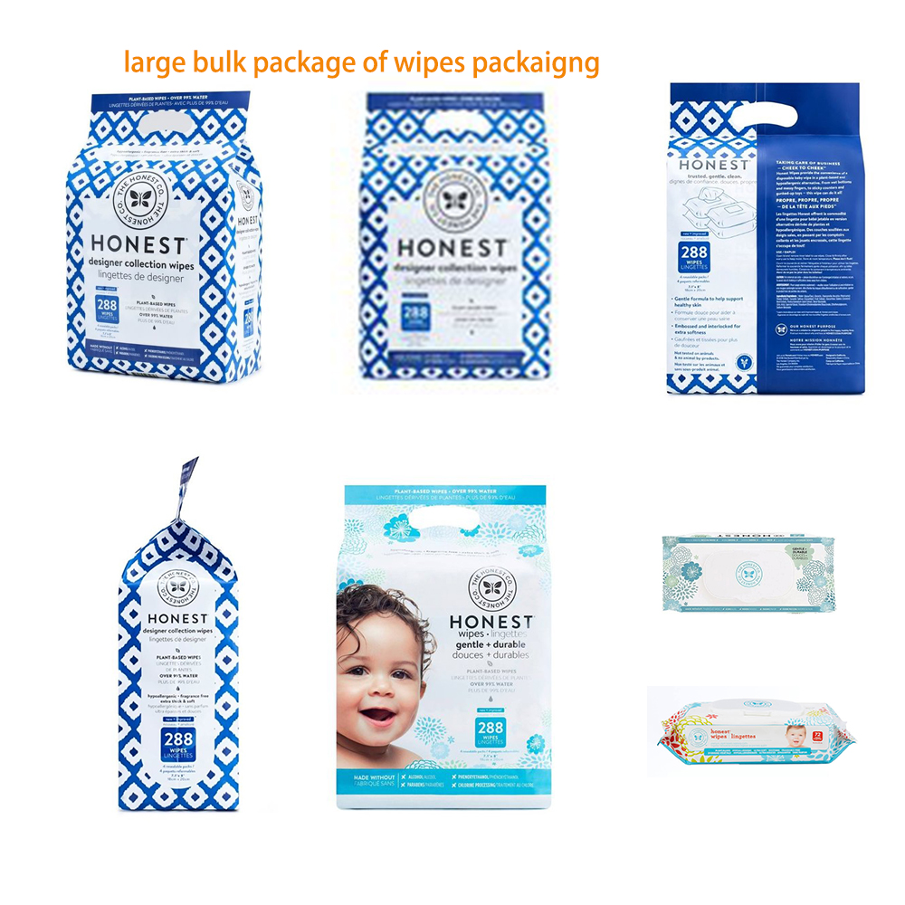 1.bulk package of wet wipes packaging handle bags