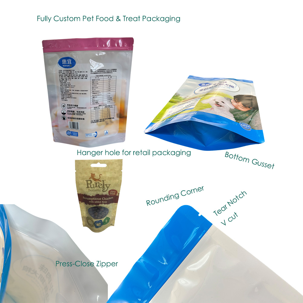2.Fully Custom Pet Food & Treat Packaging