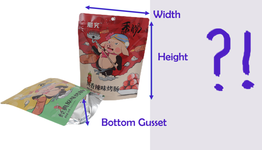3.how to measure the  the sizes of the pouch bag