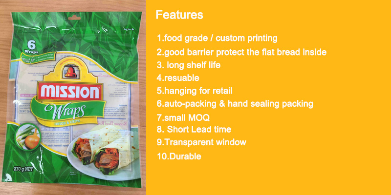features of wraps bag